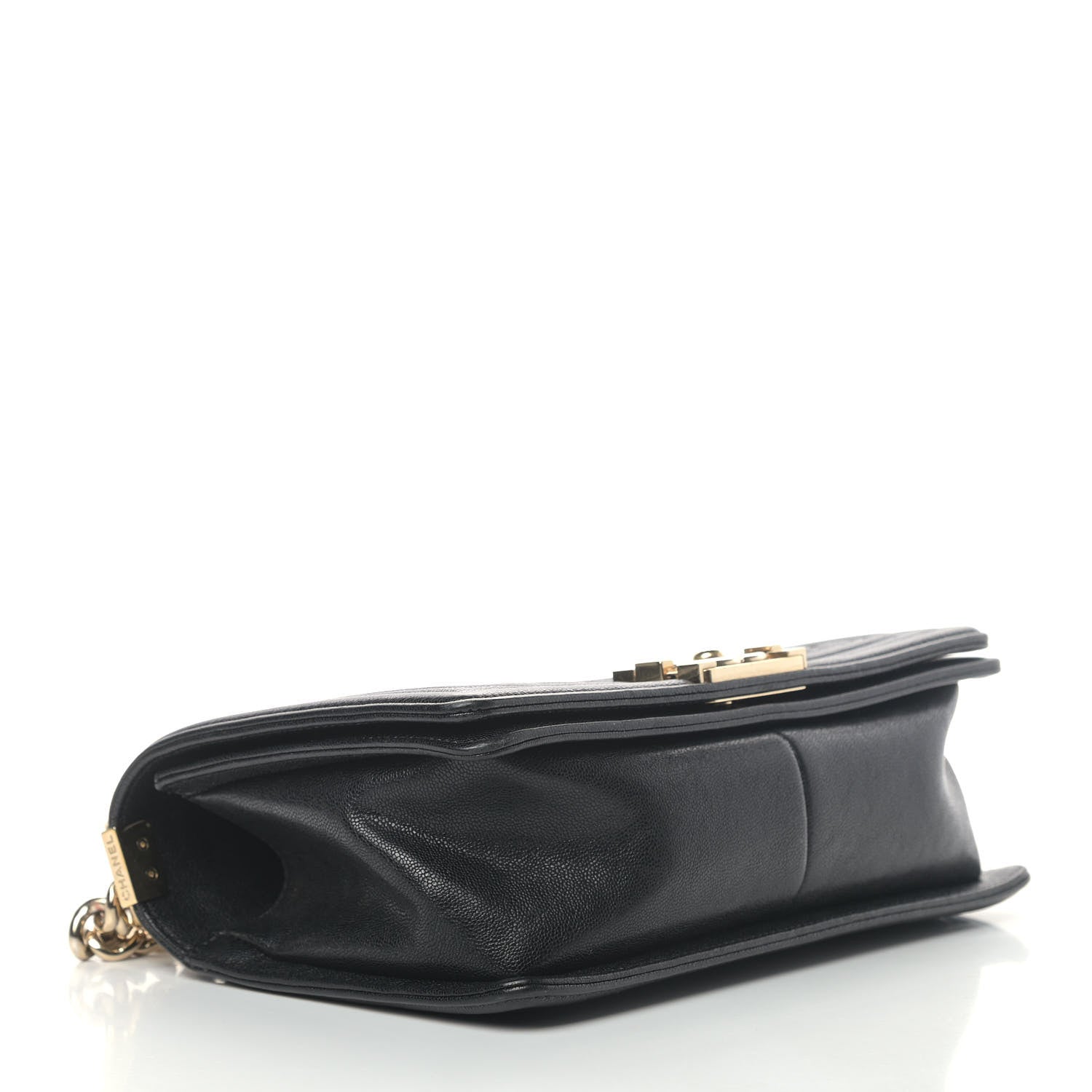 Chanel Caviar Chevron Quilted Medium Boy Flap Black 3 of 6