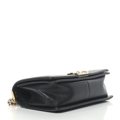 Chanel Caviar Chevron Quilted Medium Boy Flap Black 3 of 6