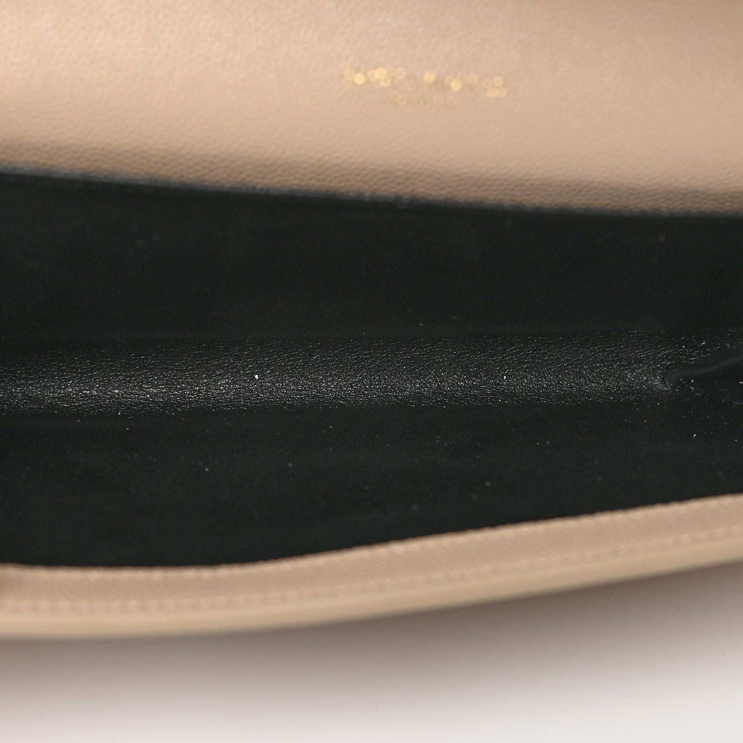 Saint Laurent Grain De Poudre Monogram Uptown Chain Wallet Nude Powder 6 of 9