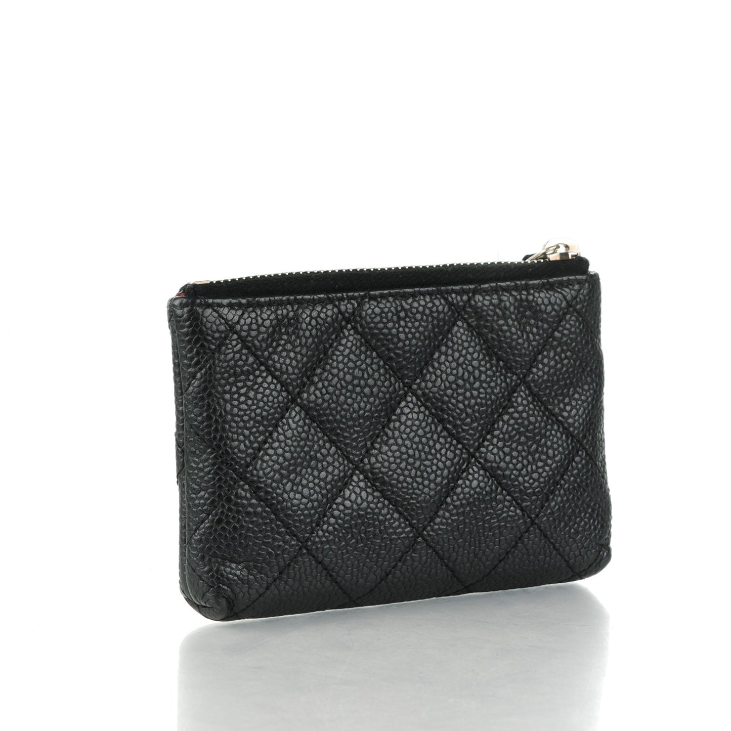 Caviar Quilted Key Holder Case Black