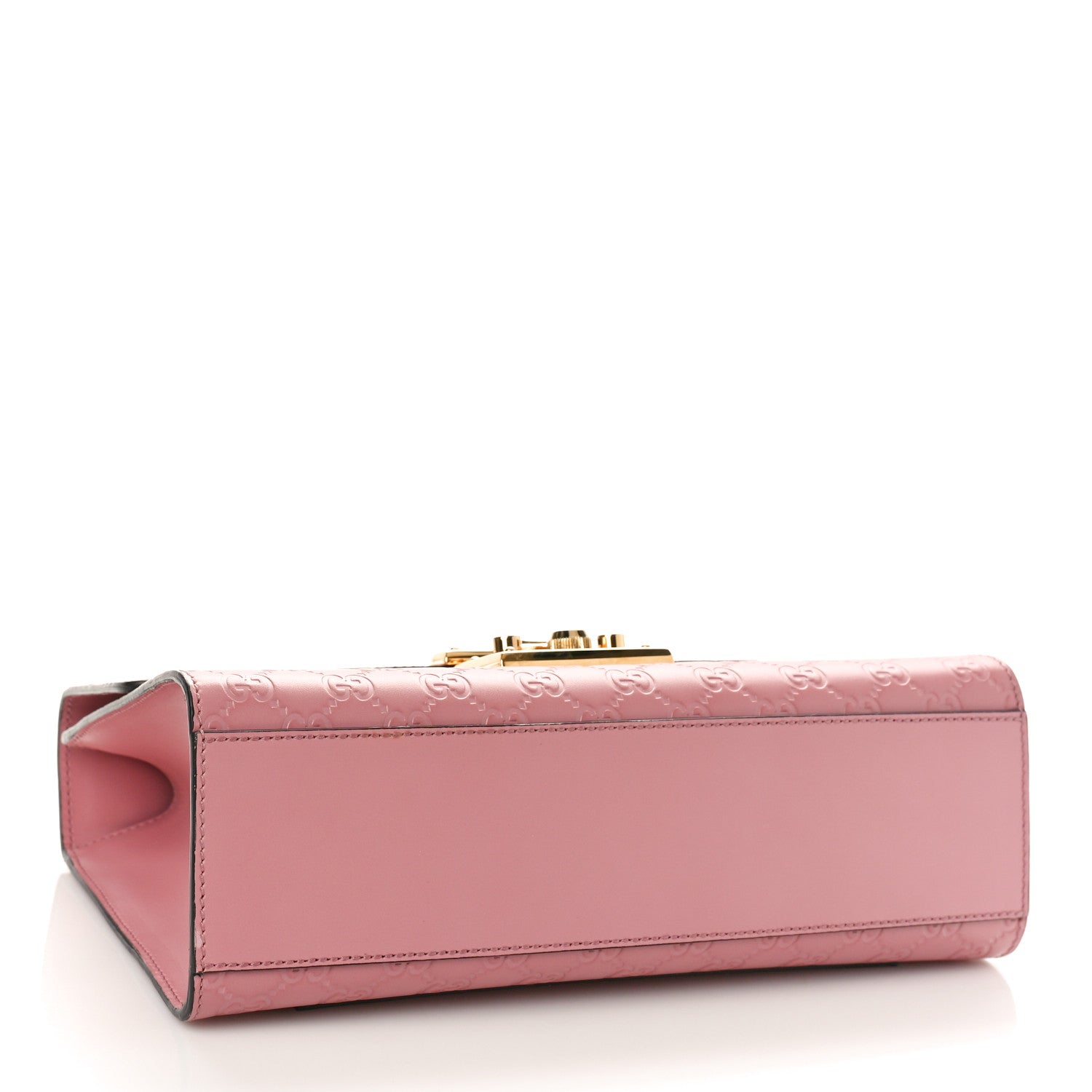 Gucci Guccissima Signature Medium Padlock Shoulder Bag Rose Baby Candy 4 of 9