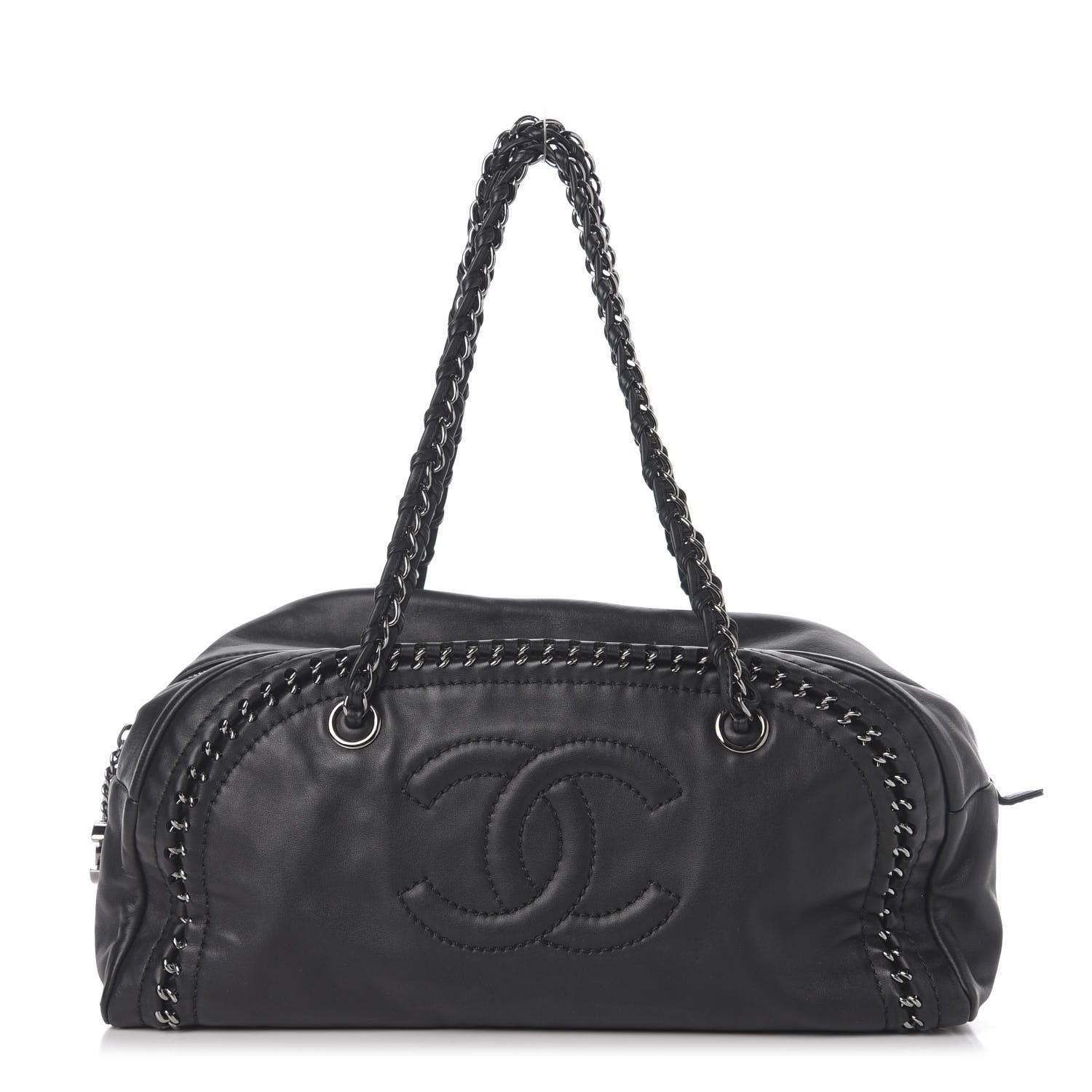 Chanel Smooth Calfskin Large Luxe Ligne Bowler Black 1 of 10