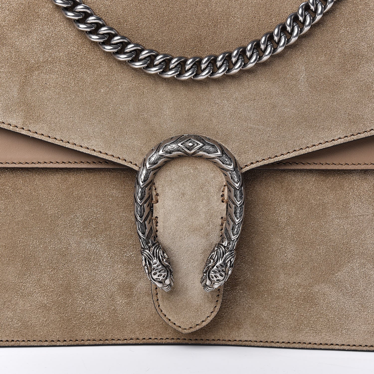 Gucci Suede Medium Dionysus Shoulder Bag Taupe 8 of 10