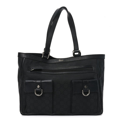 Gucci Nylon Monogram Abbey D Ring Tote Black 1 of 10