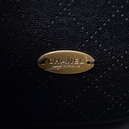 Chanel Grained Calfskin Perforated Small Flap Hobo Black 6 of 7