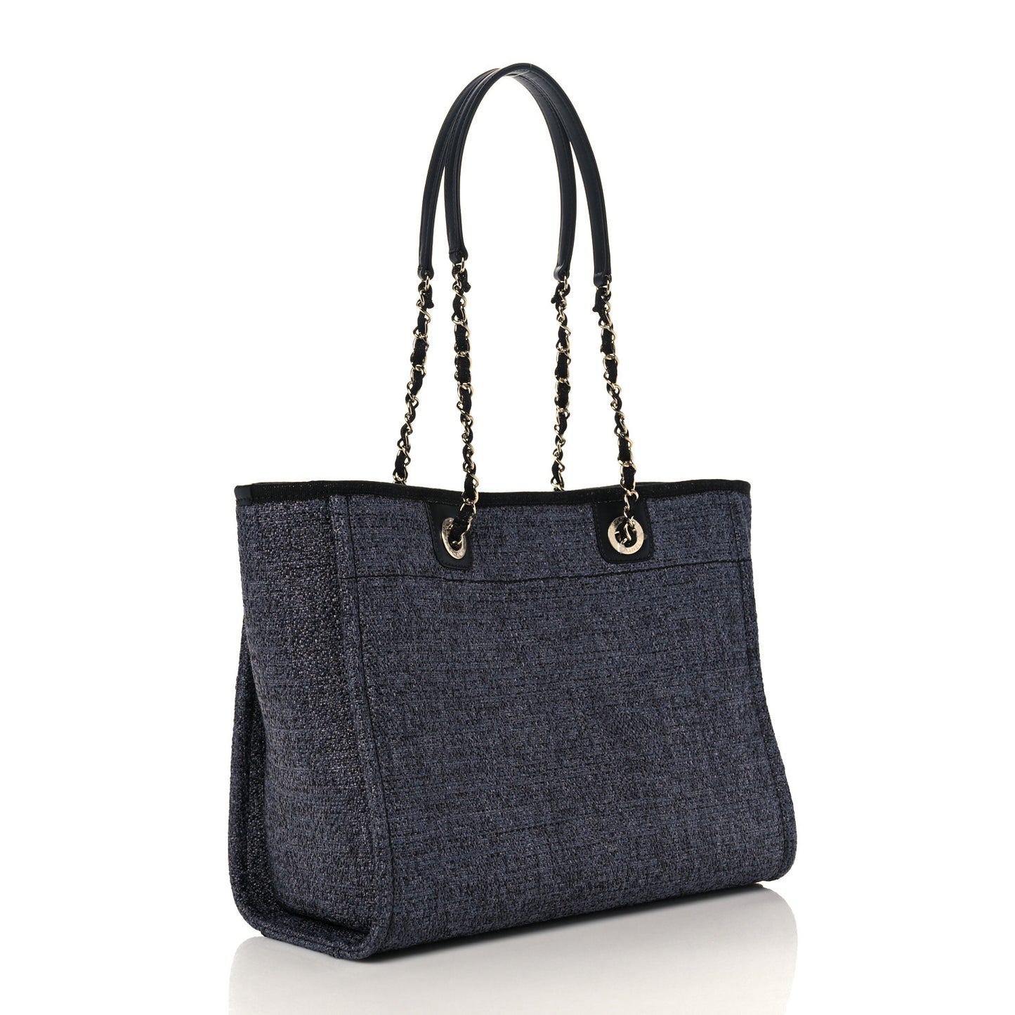 Lurex Boucle Small Deauville Tote Black