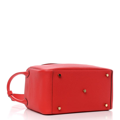 Hermes Taurillon Clemence Lindy 30 Rouge Tomate 4 of 9