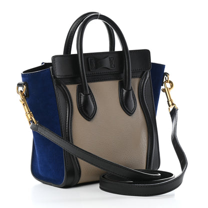 Celine Bullhide Calfskin Nubuck Nano Tri-Color Luggage Light Taupe 3 of 9