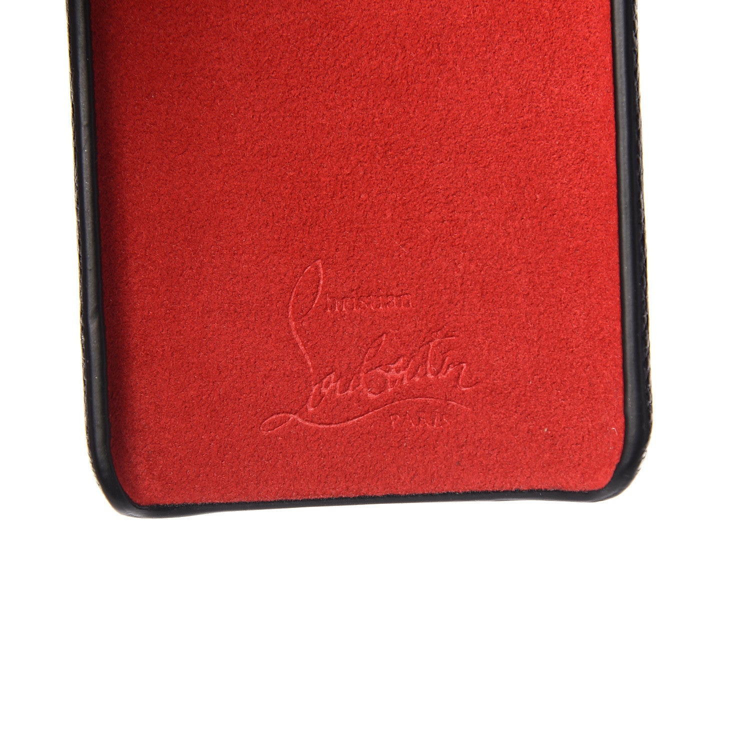 Givenchy CHRISTIAN LOUBOUTIN Calfskin Empire Panettone Spiked iPhone X Case Black Red Gold 4 of 4