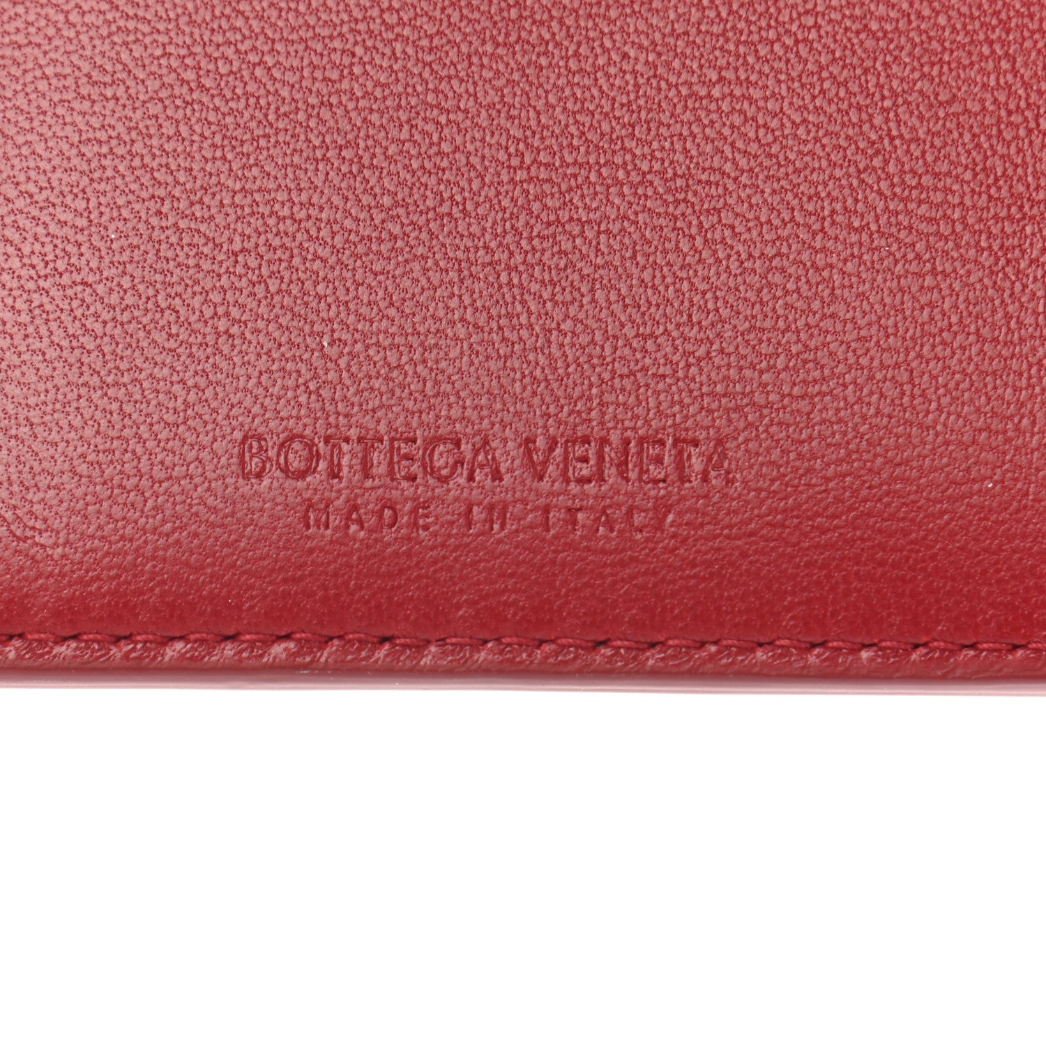 Bottega Veneta Nappa Maxi Intreccio Zipped Card Case Red 6 of 7