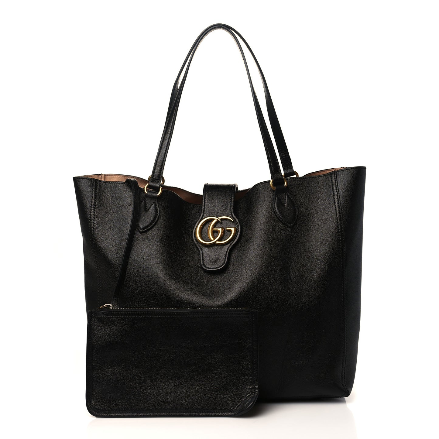 New Sakai Calfskin Lux Medium Dahlia Tote Black
