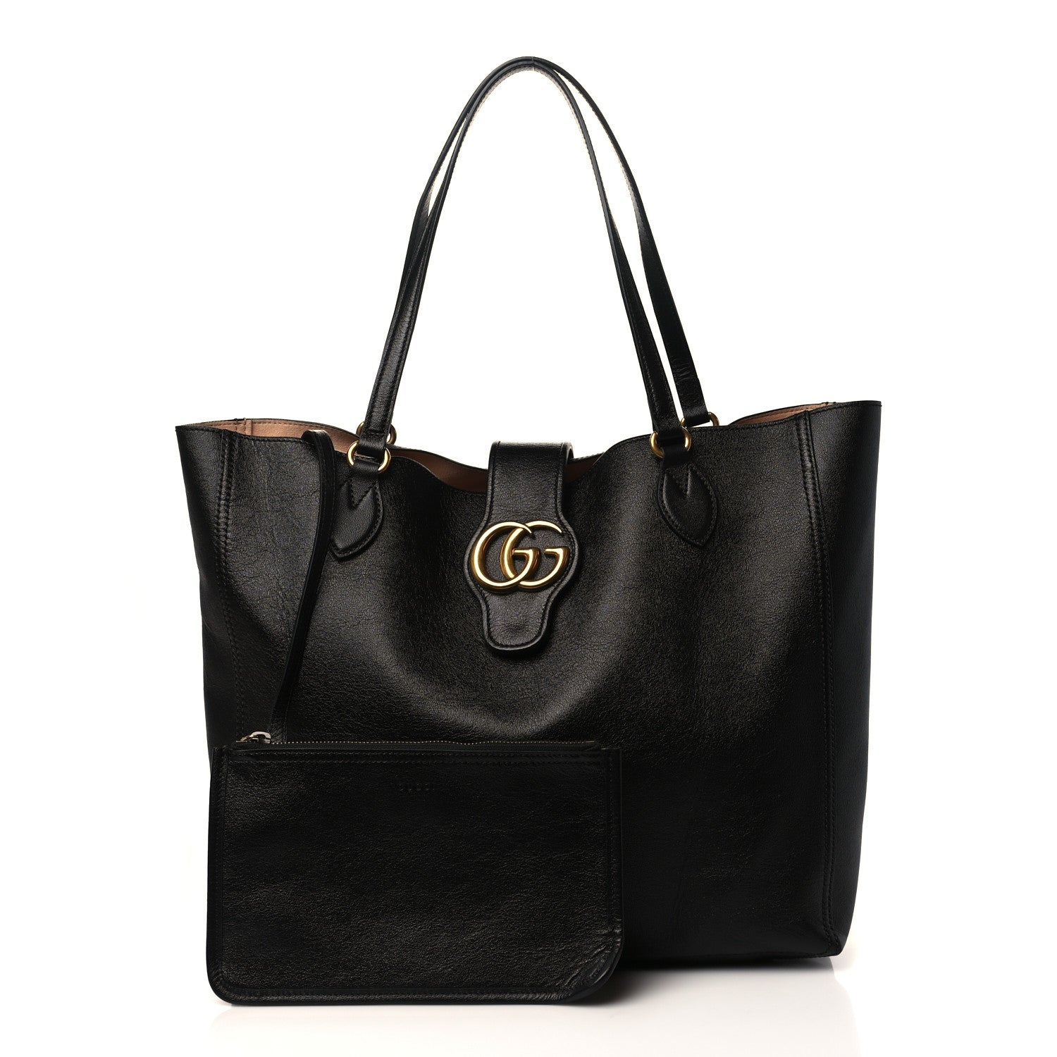 Gucci New Sakai Calfskin Lux Medium Dahlia Tote Black 1 of 10