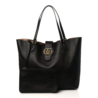 Gucci New Sakai Calfskin Lux Medium Dahlia Tote Black 1 of 10