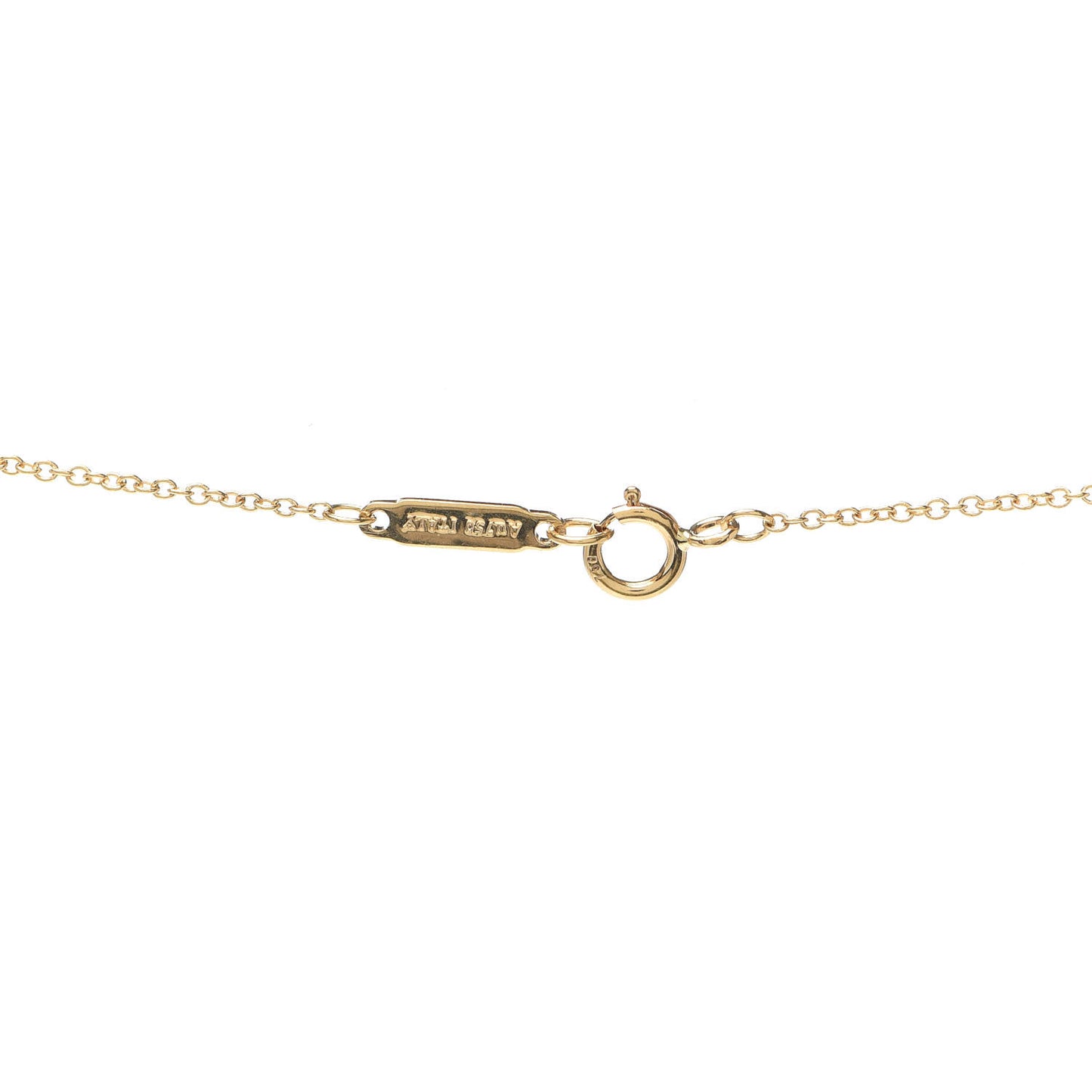 18K Yellow Gold Diamond T Circle Pendant Necklace