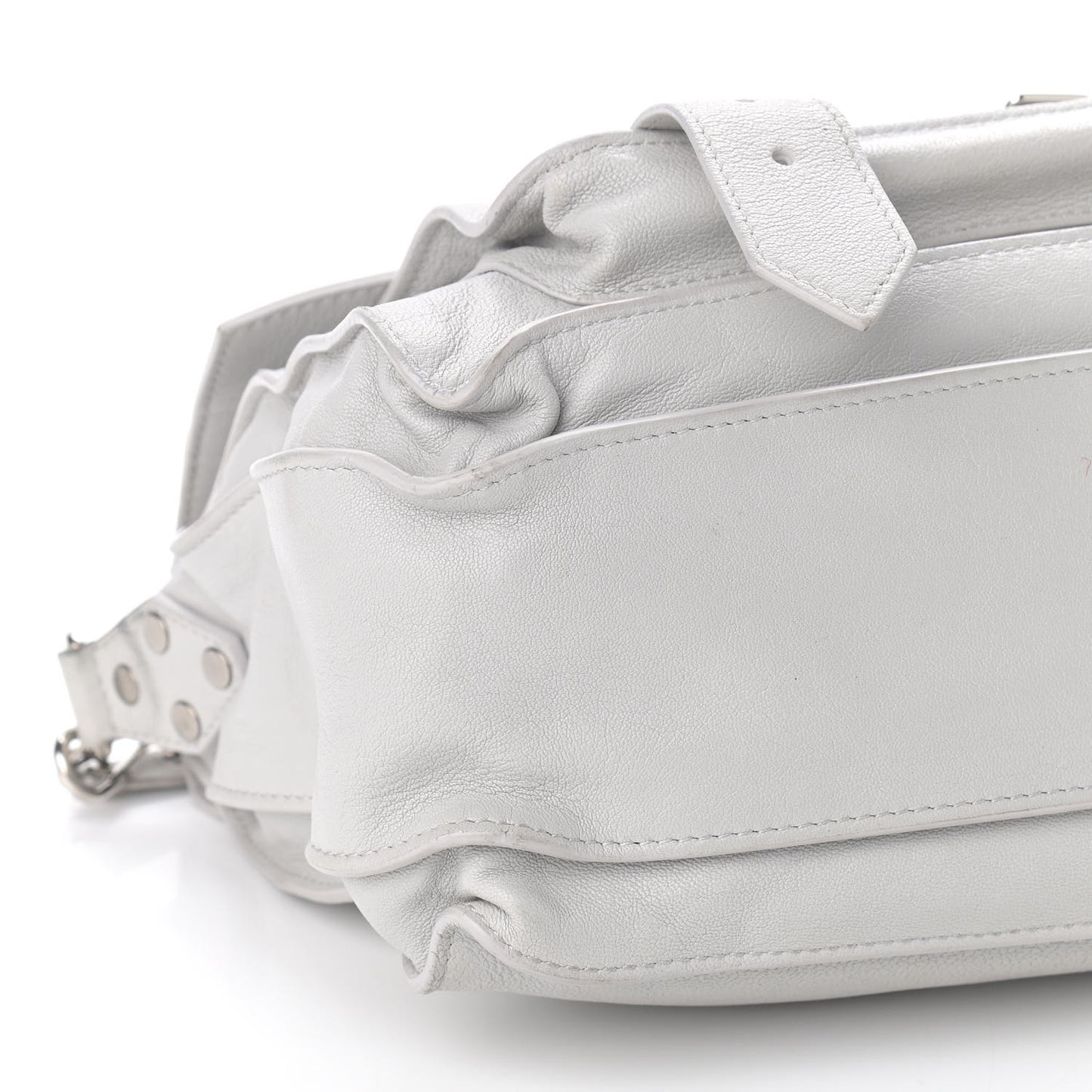 Lambskin Medium PS1 Satchel Pale Steel
