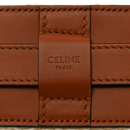 Celine Tweed Medium Maillon Triomphe Red Tan 6 of 10