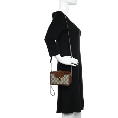 Gucci GG Supreme Monogram Mini Clasp Bag Beige Brown 2 of 12