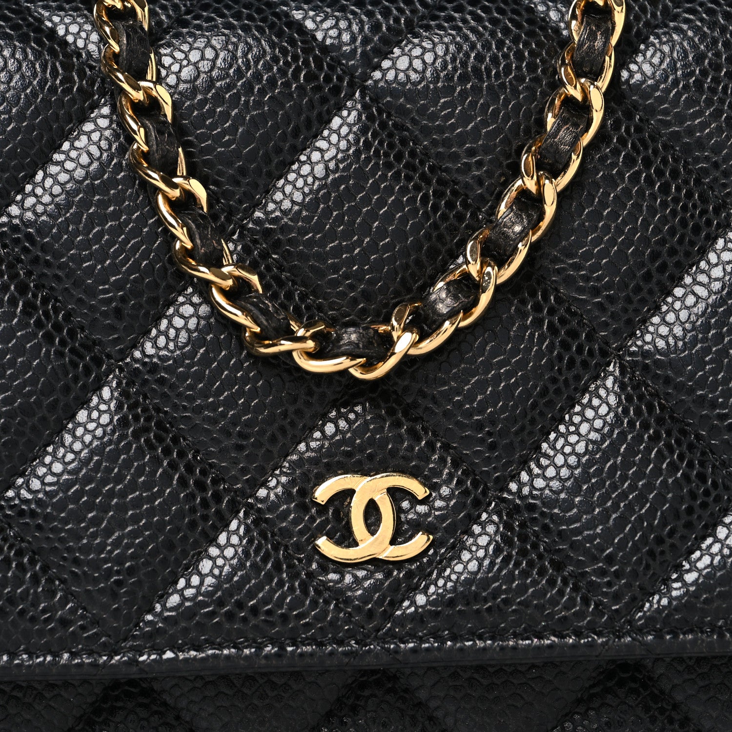 Chanel Caviar Quilted Wallet On Chain WOC Black 9 of 13