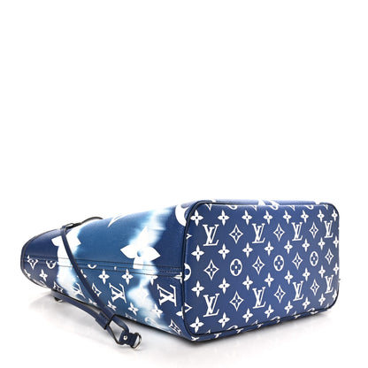 Louis Vuitton Monogram Escale Neverfull MM Blue 5 of 12