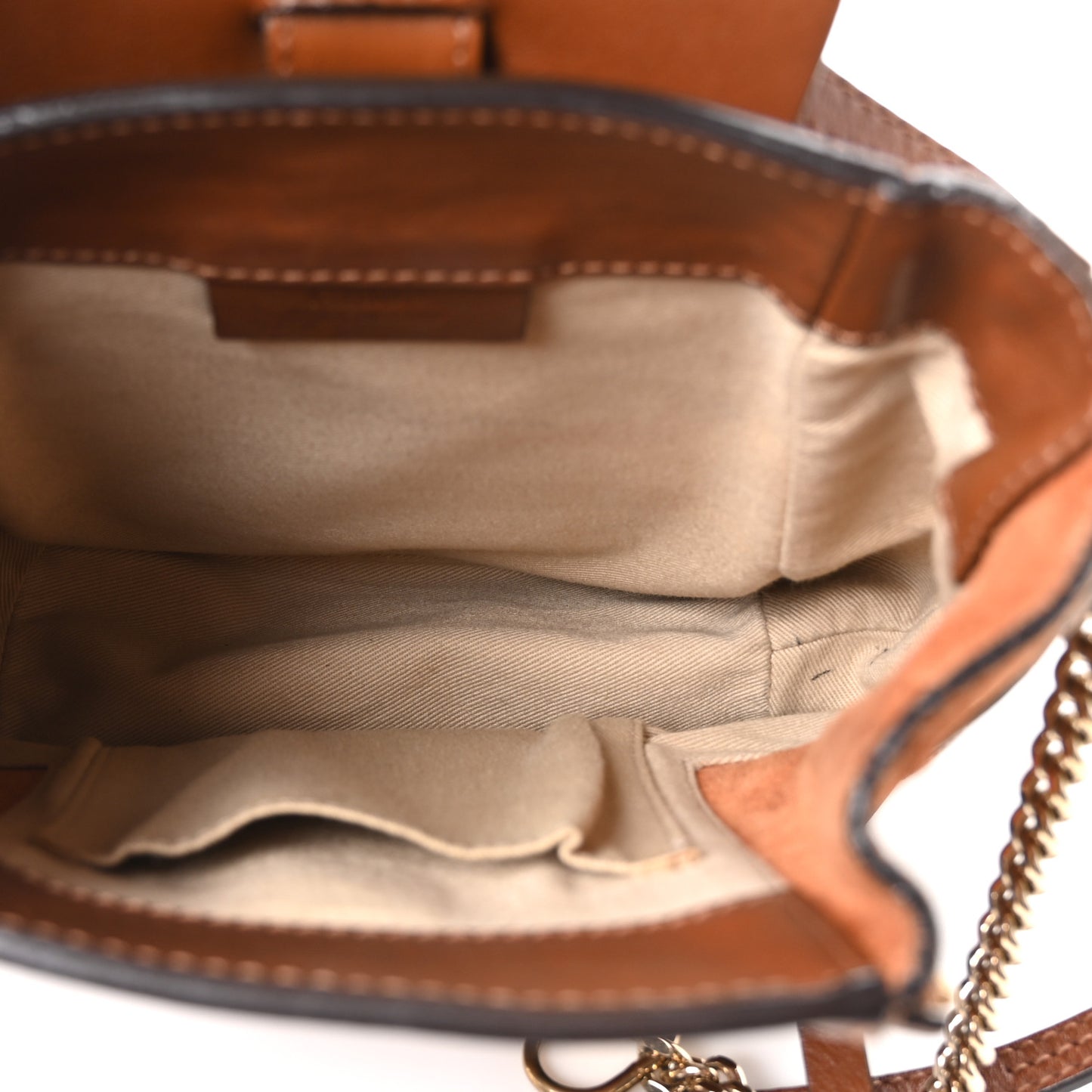 Suede Calfskin Mini Faye Backpack Tan