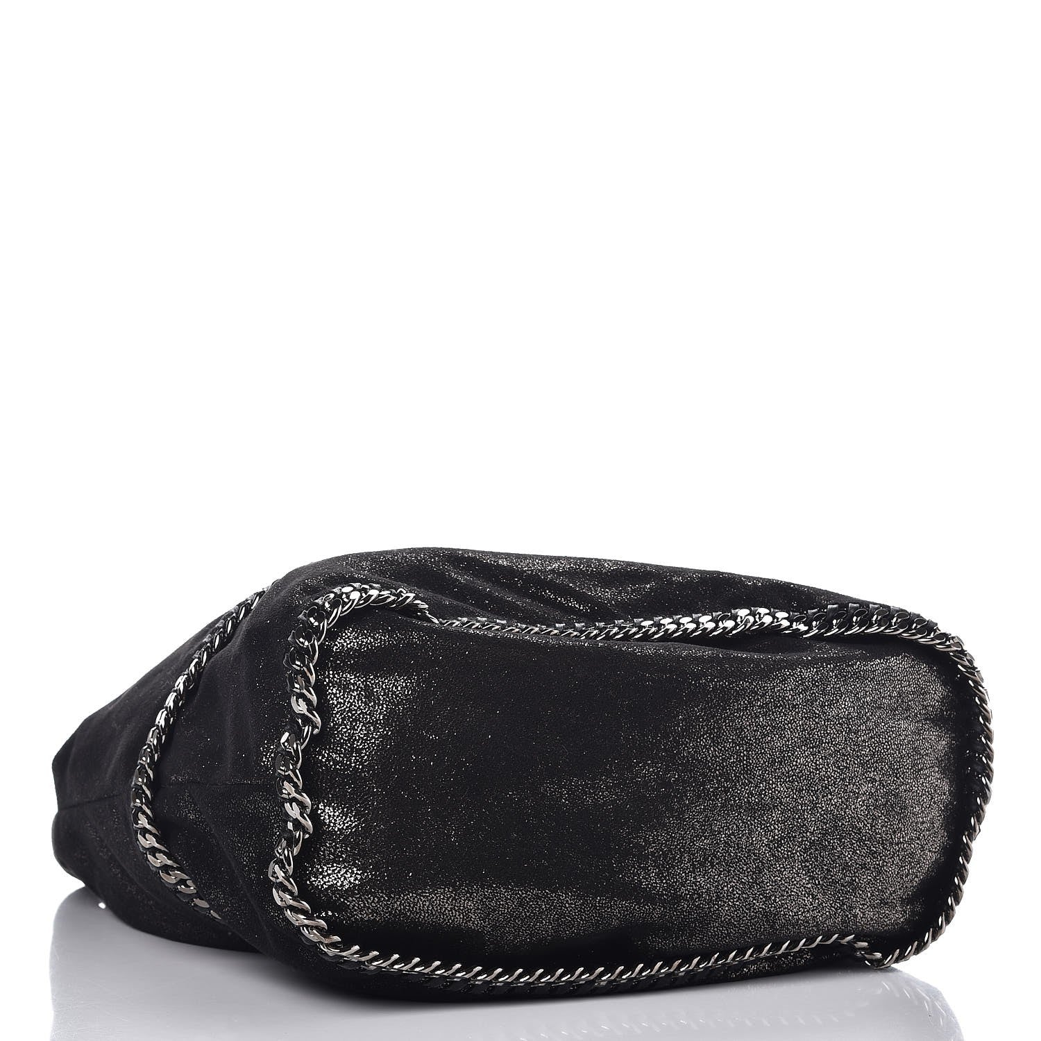 Stella McCartney Chamois Shiny Dotted Large Falabella Bucket Bag Ruthenium 4 of 6