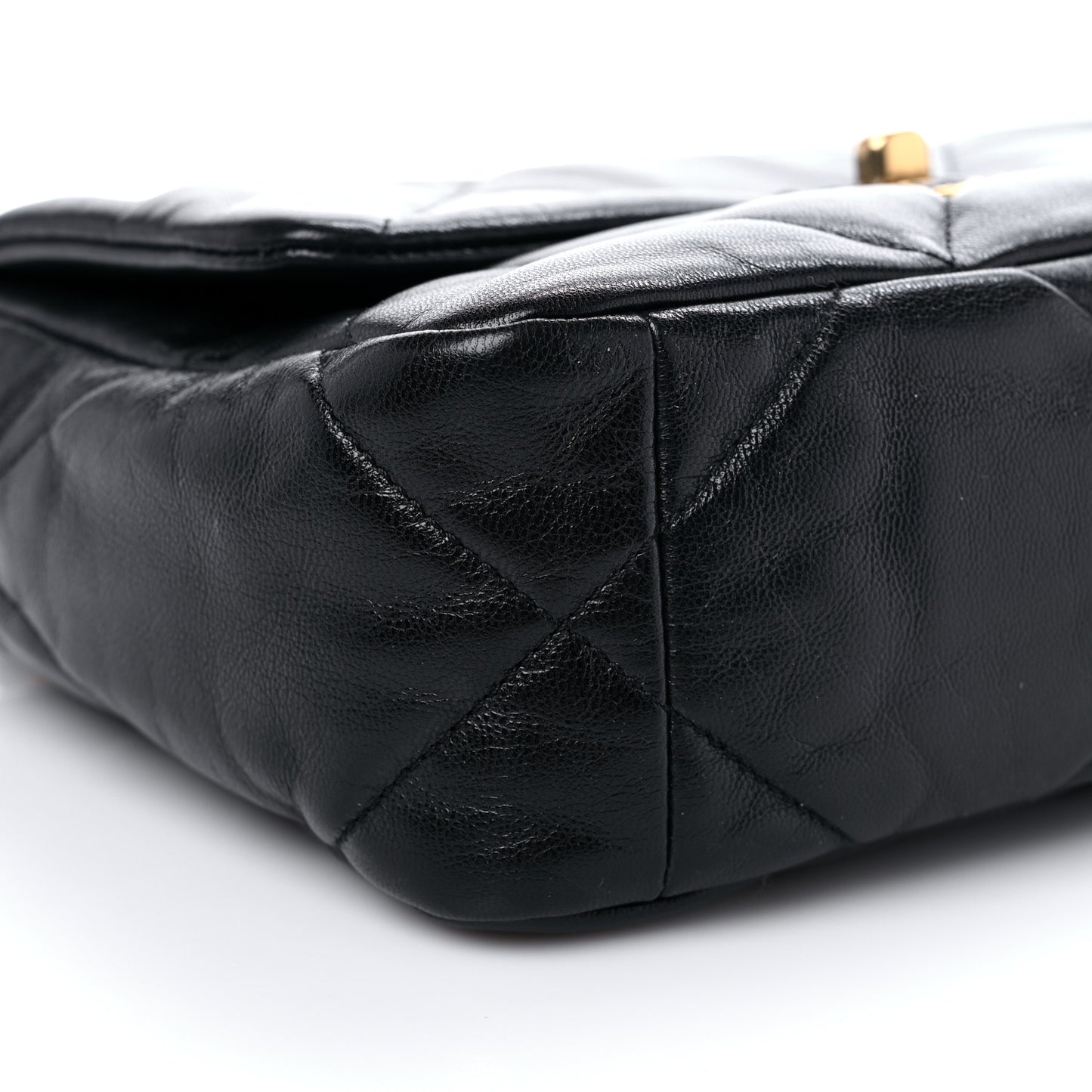 Goatskin Quilted Medium Chanel 19 Flap Black