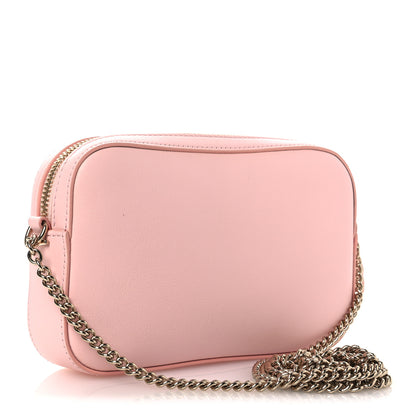 Gucci Dollar Calfskin Enamel Super Mini GG Marmont Chain Shoulder Bag Light Pink Blue 3 of 18
