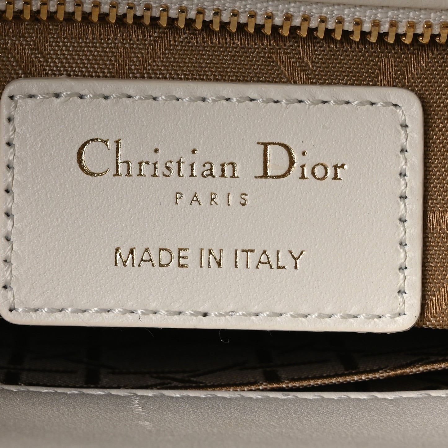Lambskin Cannage Small My ABCDior Lady Dior White