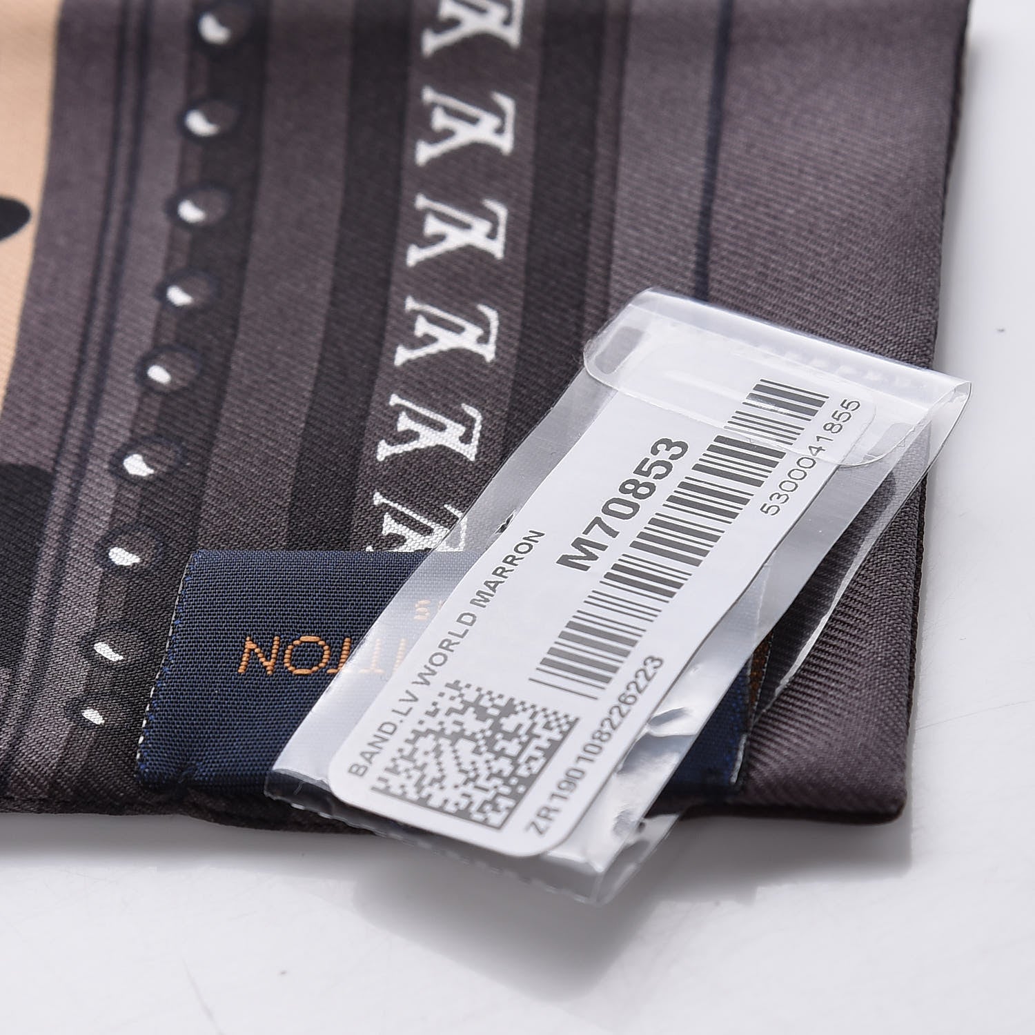 Louis Vuitton Silk Monogram LV World Bandeau Brown 3 of 3