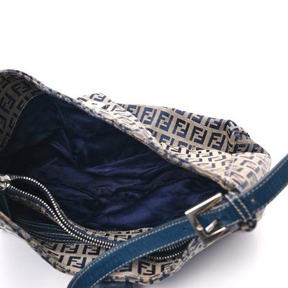 Fendi Zucchino Shoulder Bag Blue 5 of 12