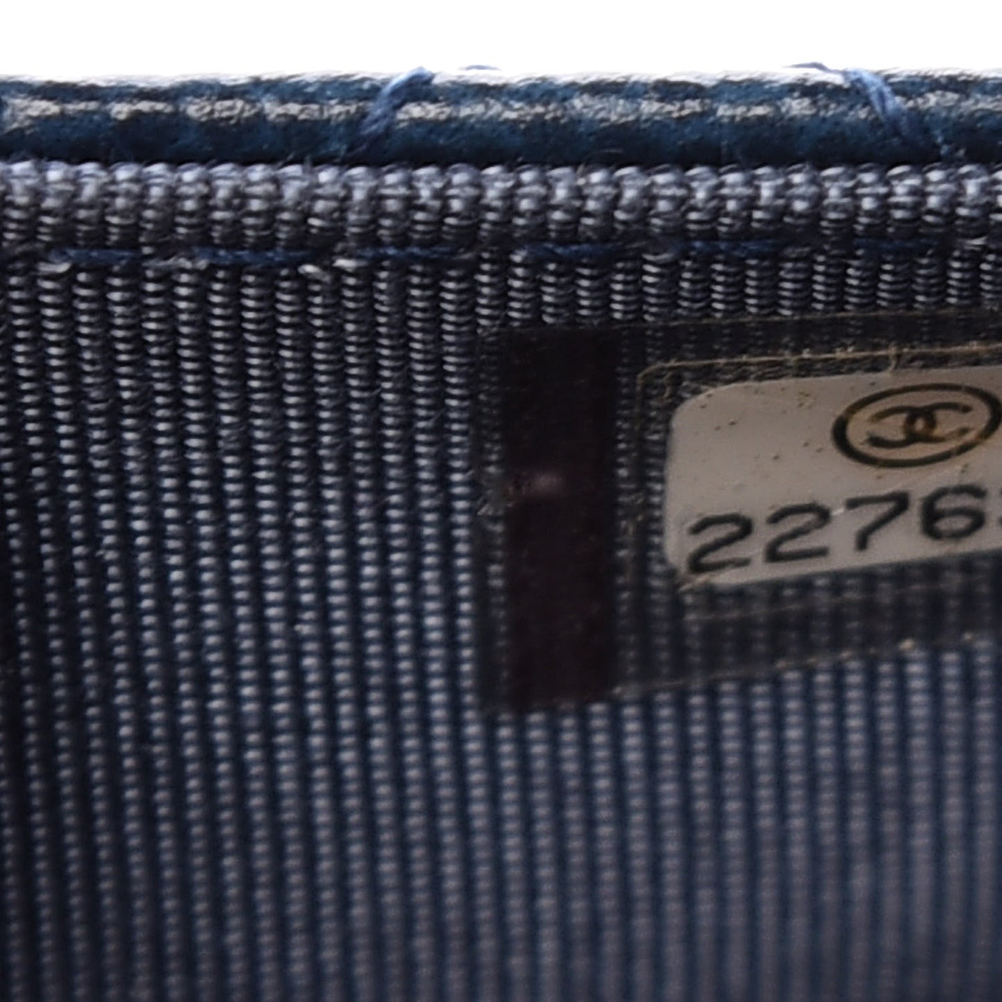 Caviar Quilted Wallet On Chain WOC Blue