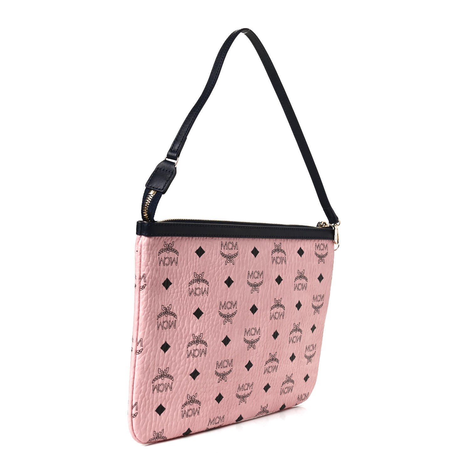 MCM Visetos Liz Shopper Tote Pouch Soft Pink 3 of 9