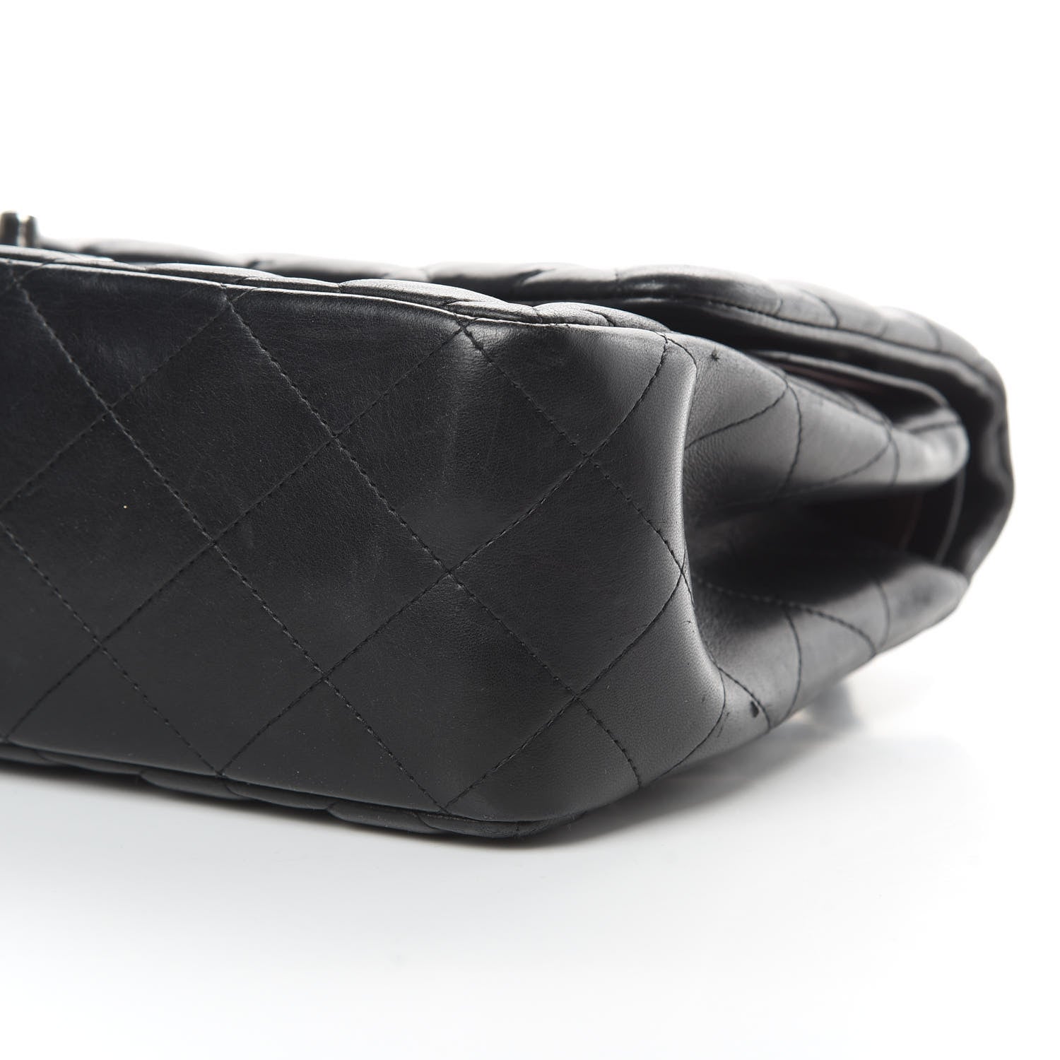 Chanel Lambskin Quilted Jumbo Double Flap Black 10 of 17