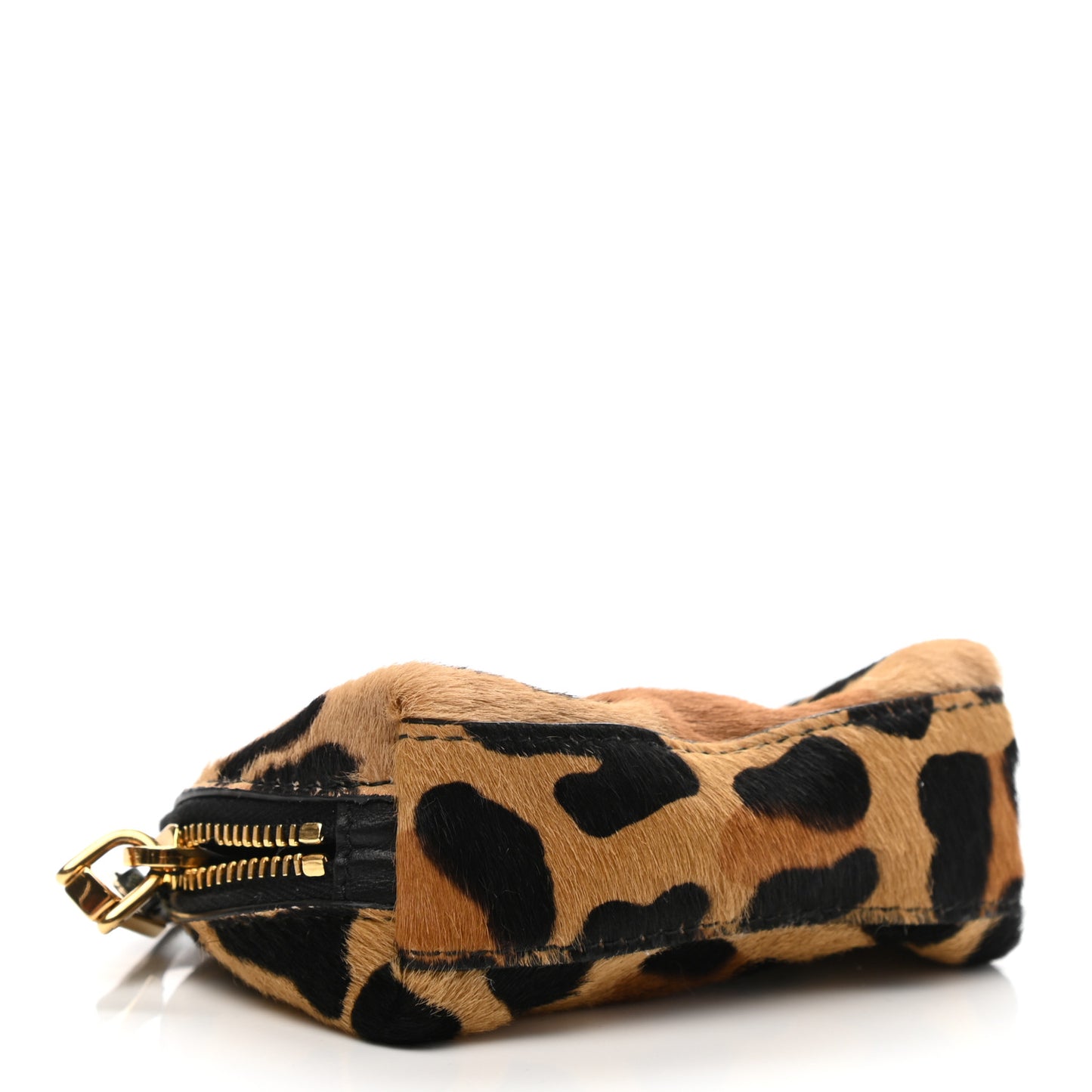Calf Hair Leopard Print Coin Purse Miele