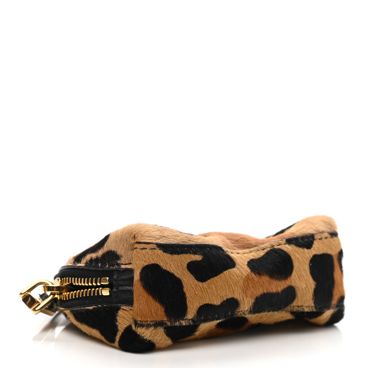 Prada Calf Hair Leopard Print Coin Purse Miele 4 of 7