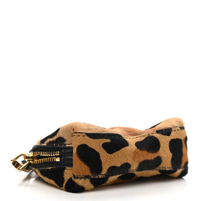 Prada Calf Hair Leopard Print Coin Purse Miele 4 of 7