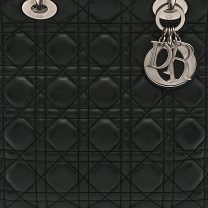 Christian Dior Lambskin Cannage Large Lady Dior Black 8 of 10