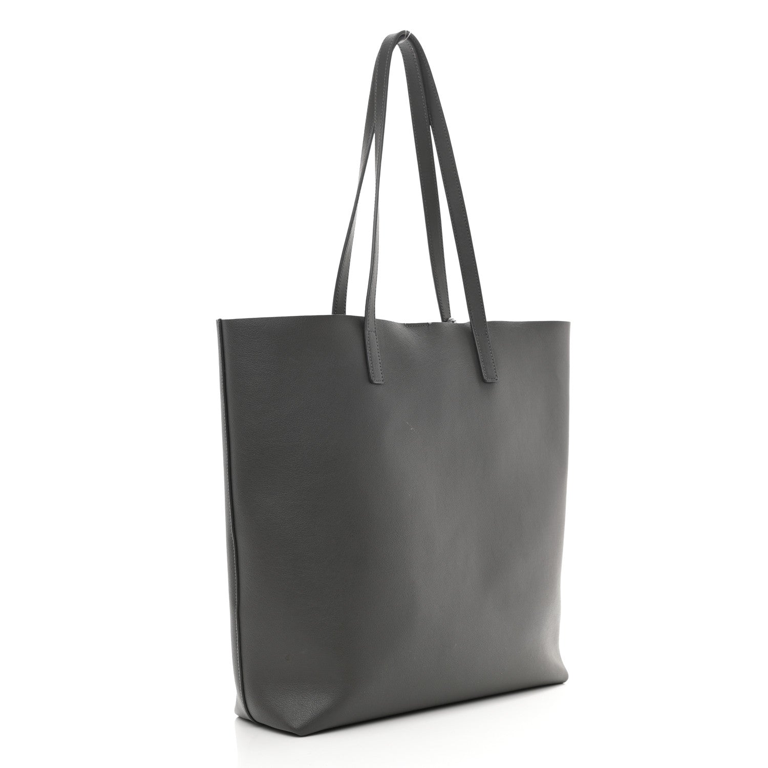 Saint Laurent Calfskin North-South Shopping Tote Storm 4 of 13