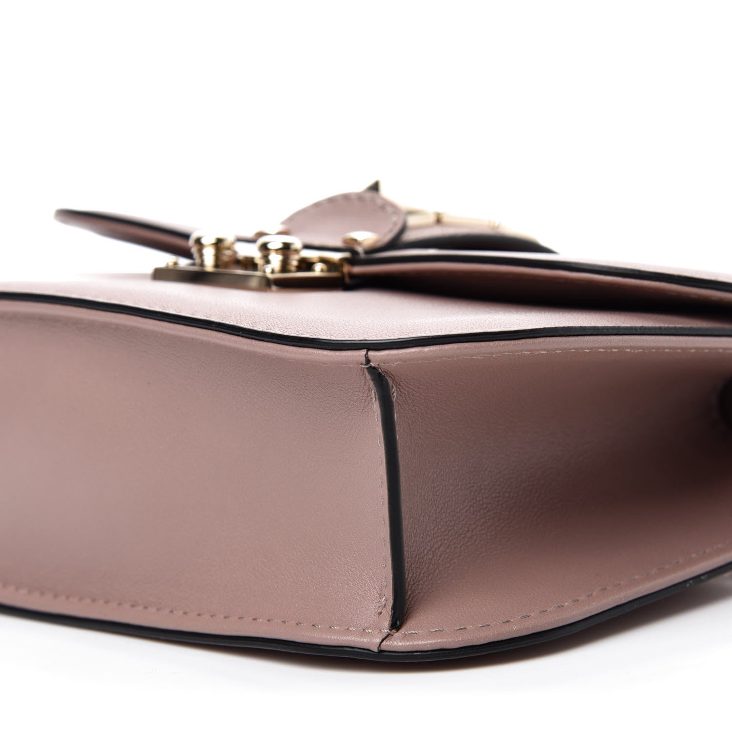 Valentino Garavani Vitello Small Glam Lock Rockstud Flap Poudre 7 of 12