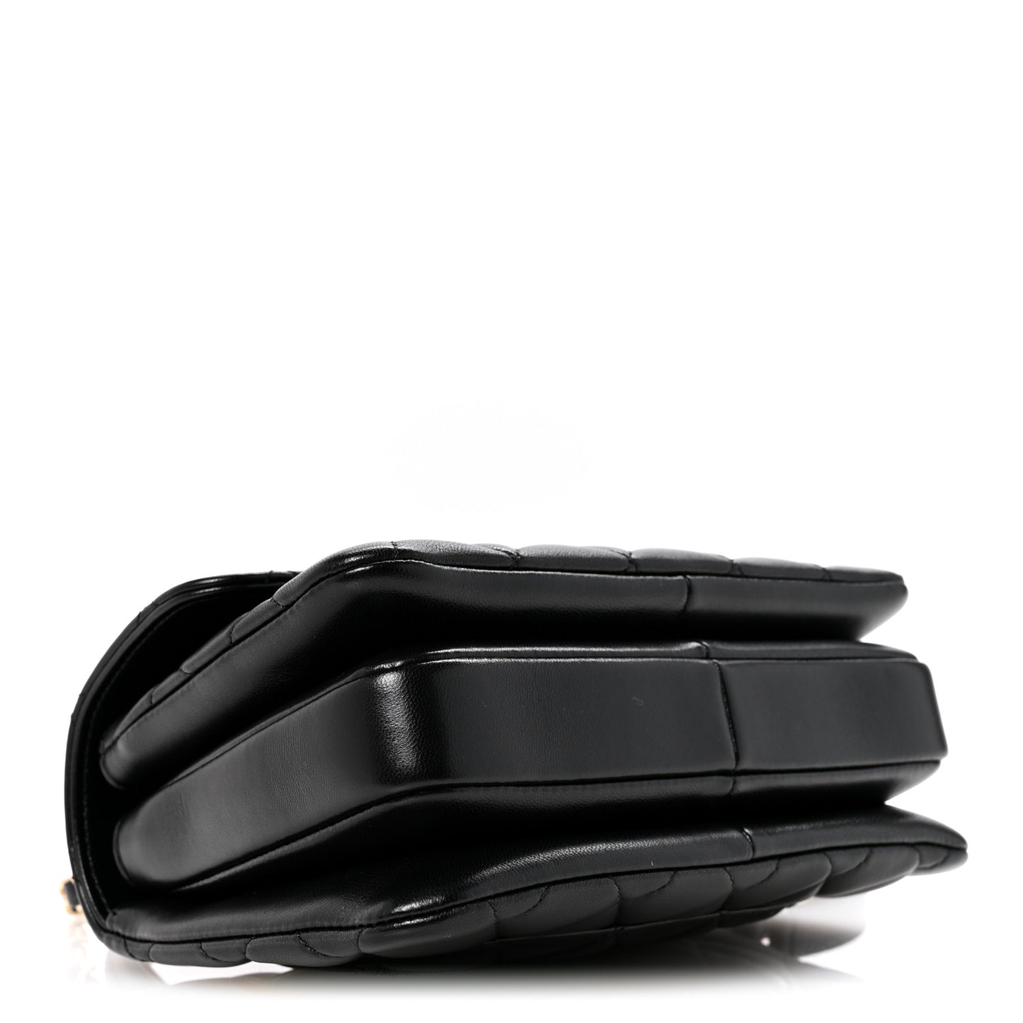Lambskin Quilted Mini Trendy CC Dual Handle Flap Bag Black