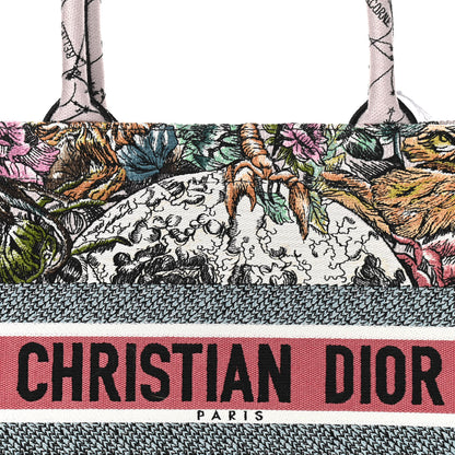 Christian Dior Canvas Embroidered Medium Zodiac Book Tote Latte Multicolor 8 of 10