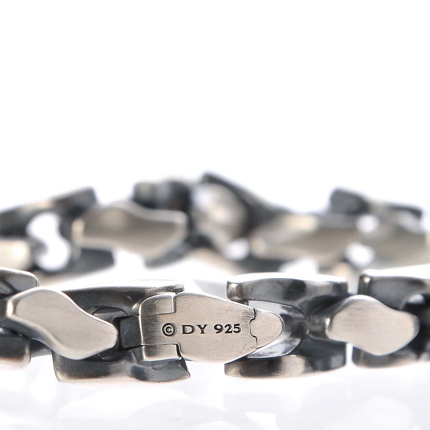 Sterling Silver 7.5mm Fluted Chain Mens Bracelet