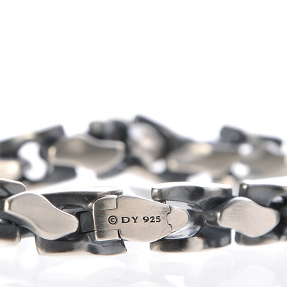 David Yurman Sterling Silver 7.5mm Fluted Chain Mens Bracelet 4 of 5