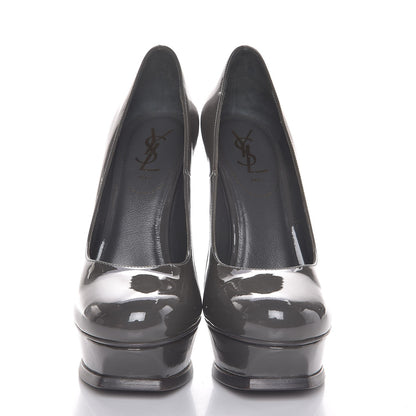 Saint Laurent Patent Tribute 105 Platform Pumps 39 Medium Grey 2 of 15