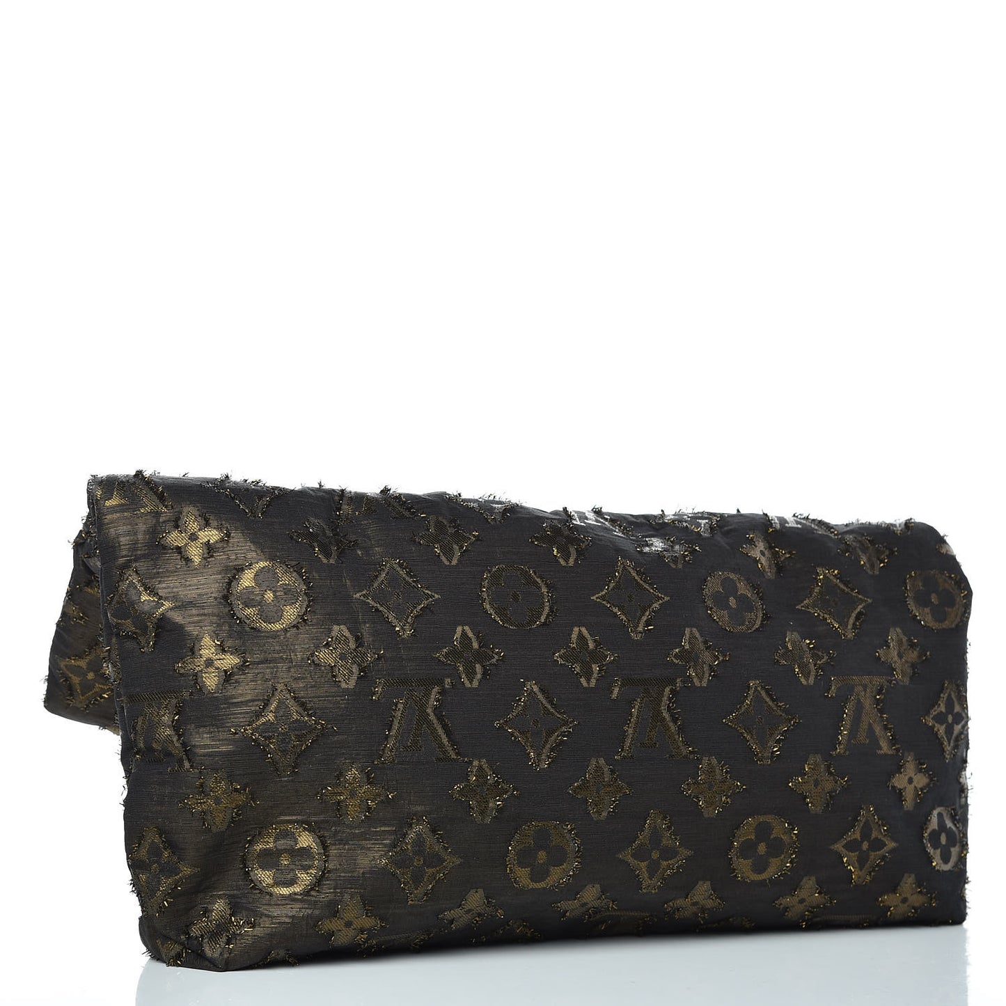 Lurex Quilted Monogram Altair Clutch Bronze