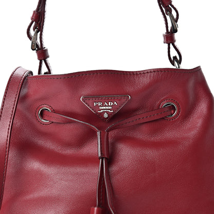 Prada Soft Calfskin Bucket Bag Rubino 8 of 17