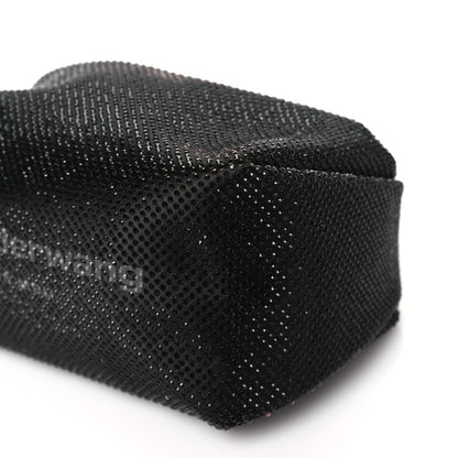 Alexander Wang Satin Crystal Rhinestone Mini Scrunchie Clutch  Black 9 of 10