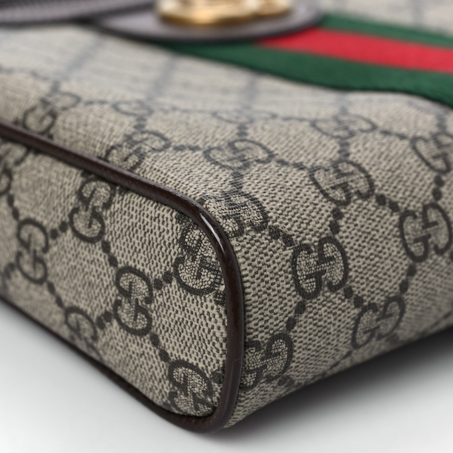 Gucci GG Supreme Monogram Web Small Ophidia Messenger Bag Brown 8 of 9
