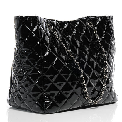 Chanel Patent Quilted Chic and Glitter Large Tote Black 3 of 7