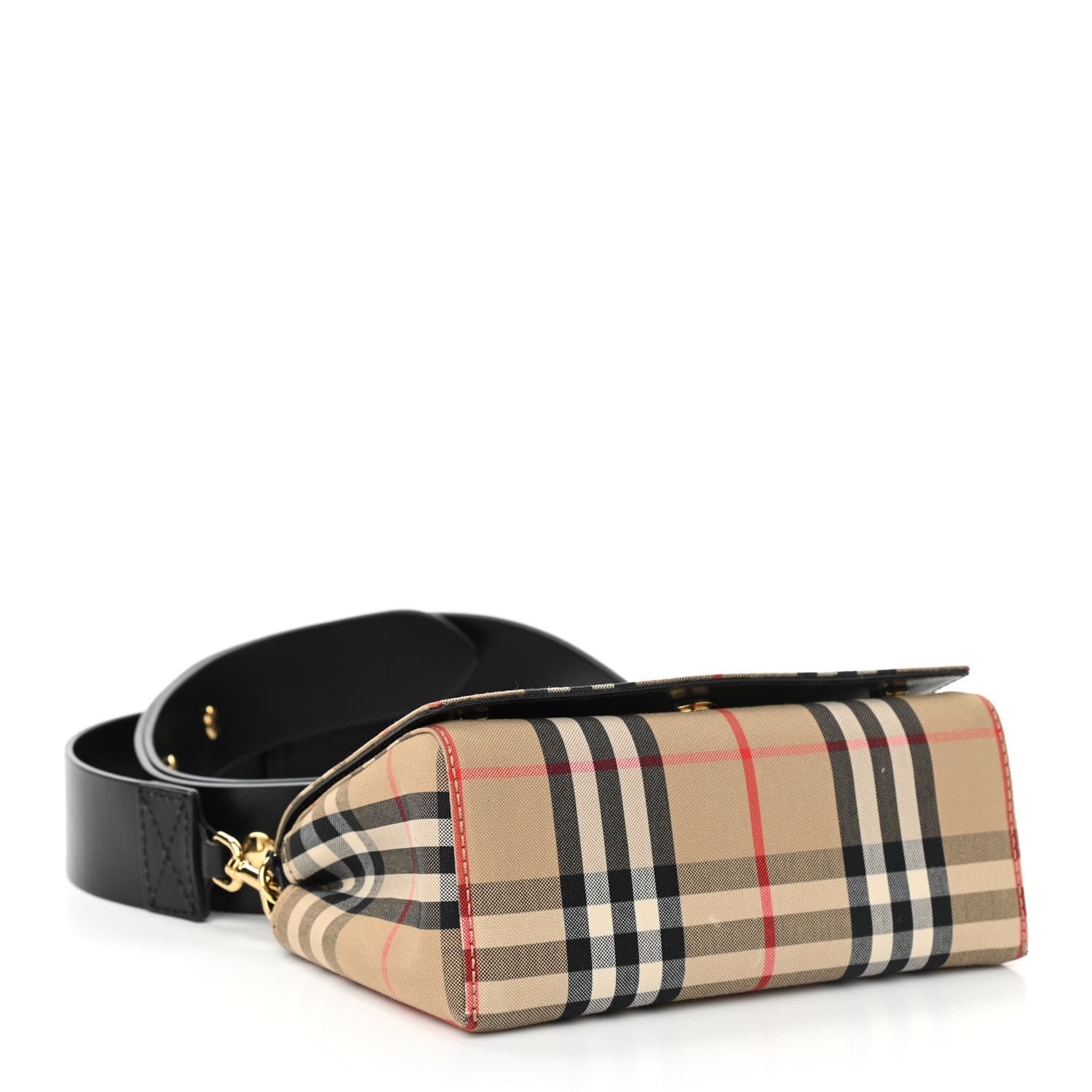 Burberry Vintage Check Hackberry Crossbody Bag Archive Beige Black 4 of 9